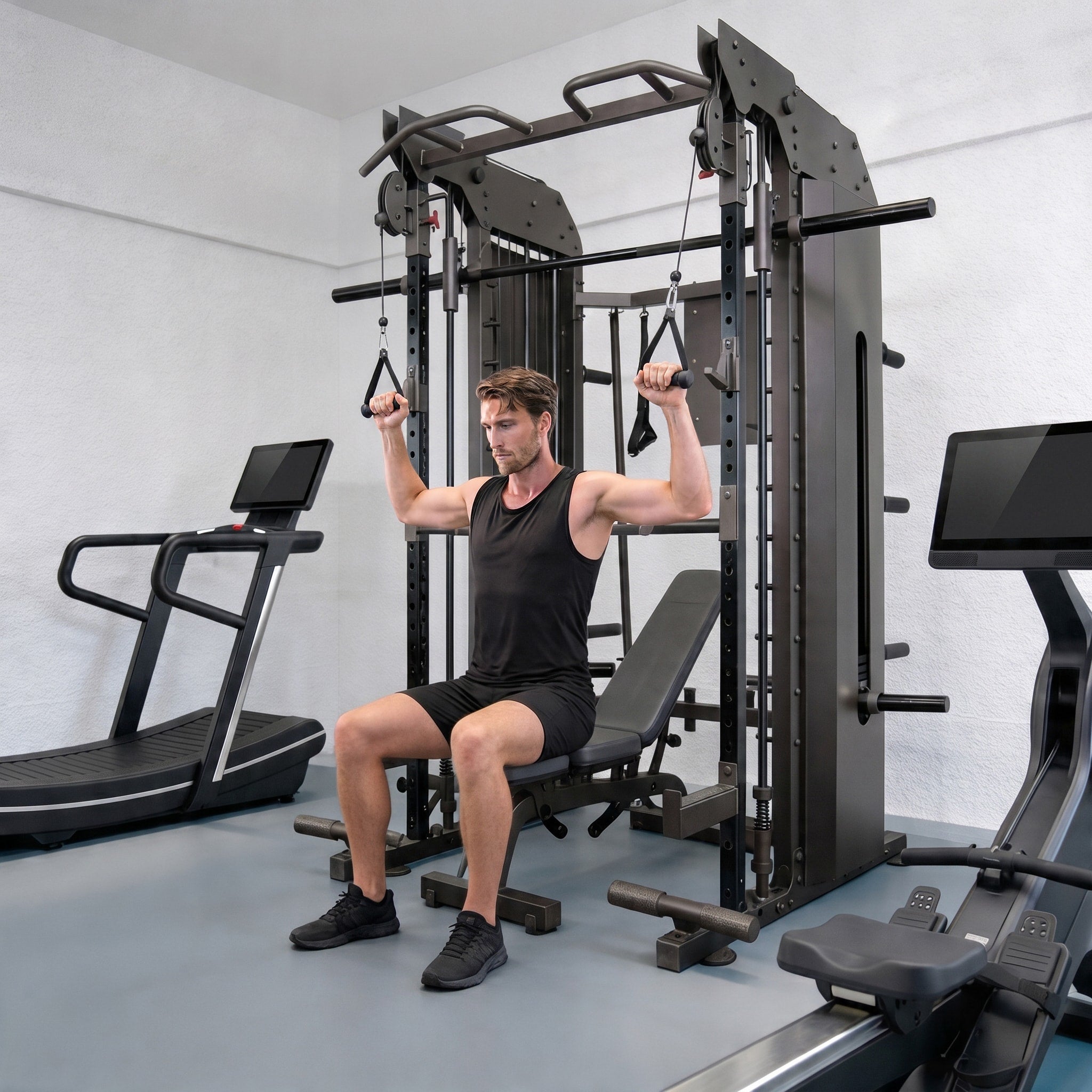 Rack con bilanciere guidato Smith